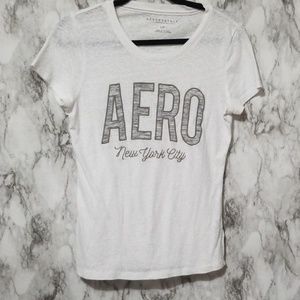 White Aeropostale Tee Sz L